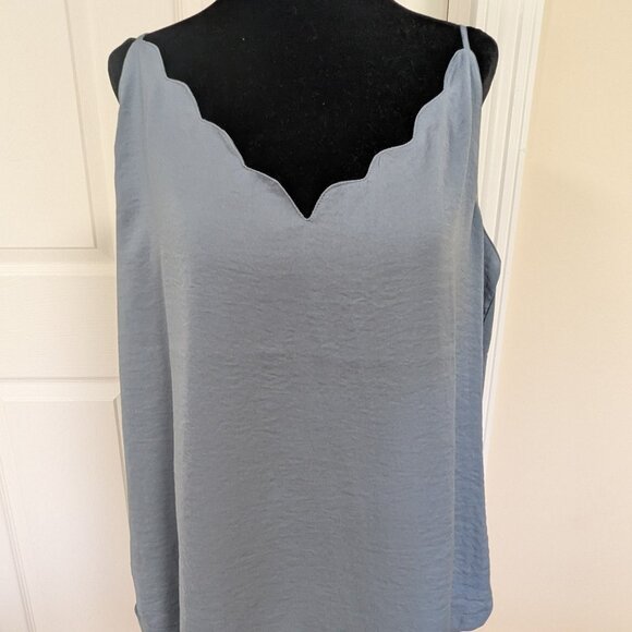 Silver Icing Blue-Grey Scalloped Camisole (XL/44) - Picture 1 of 4